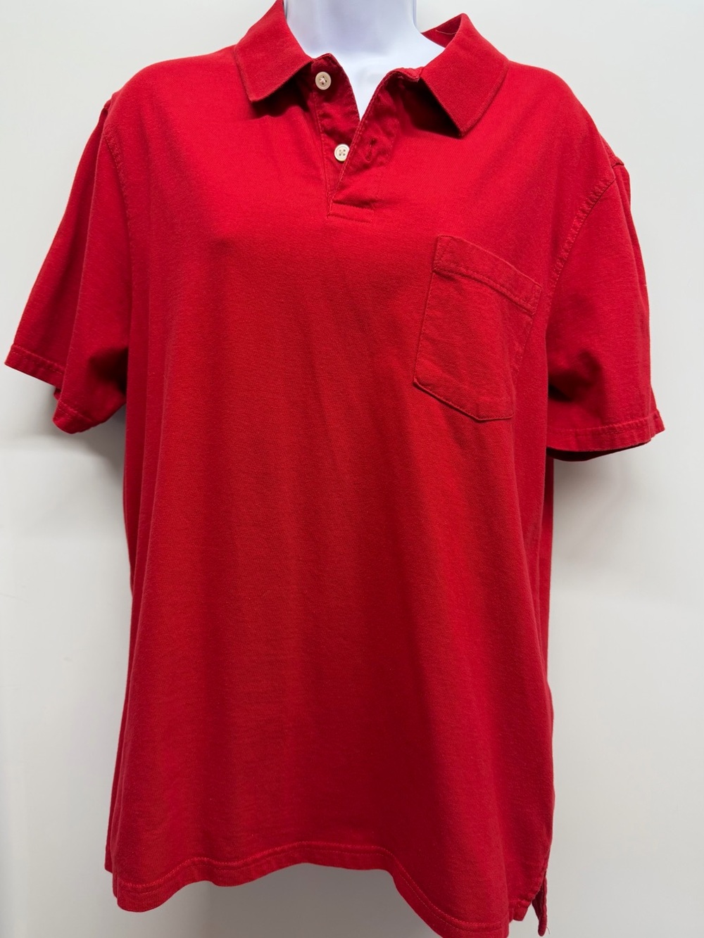 St. John's Bay Men's Red Polo with Chest Pocket